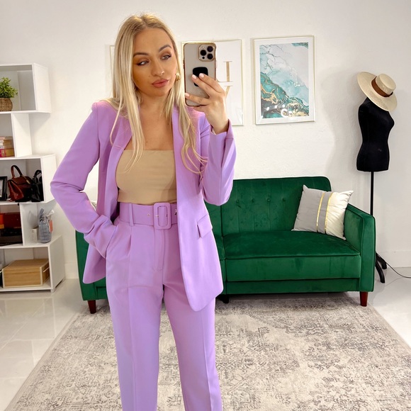 Zara Limited Edition Bloggers Fave Lilac Suit - Picture 3 of 11